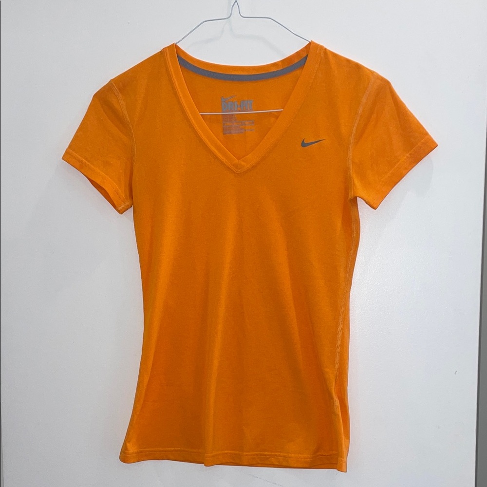 Nike Women's Bright Orange V-Neck Tee